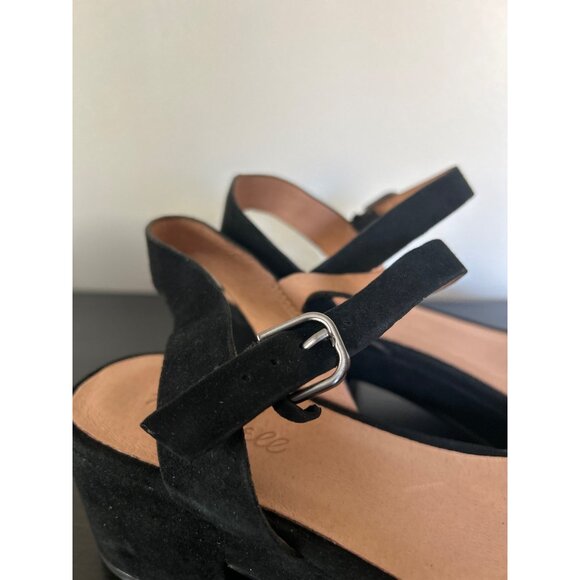 Madewell Item NH880 The Lina Platform Sandal in Suede, Defect Size 9H - Picture 4 of 8